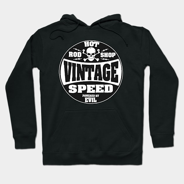 Hot Rod Shop - Vintage speed Hoodie by CosmicAngerDesign